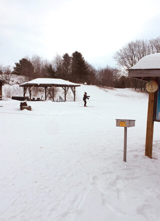 Les sentiers de ski de fond au Boom Camp, Blind River (ON). — Photo : Meghan Raddon