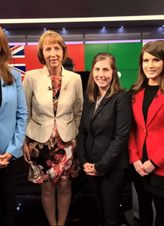 Caroline Mulroney, France Gélinas, Cara Des Granges et Amanda Simard — Photo : Courtoisie