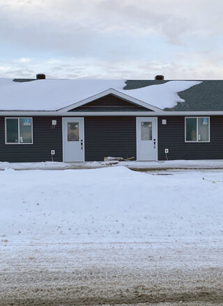 Une maison en construction à St-Charles — Photo : Courtoisie