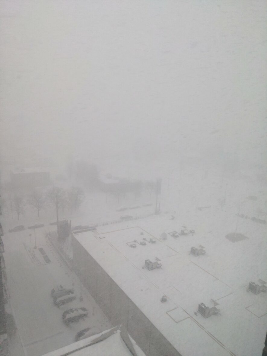 Whiteout conditions have cancelled the COVID-19 vaccination clinics for today  
