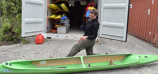 Daniel Girouard, instructeur principal au Club de canoë-kayak
de vitesse, situé au lac Schwatka. Photo: Laëtitia Rattier