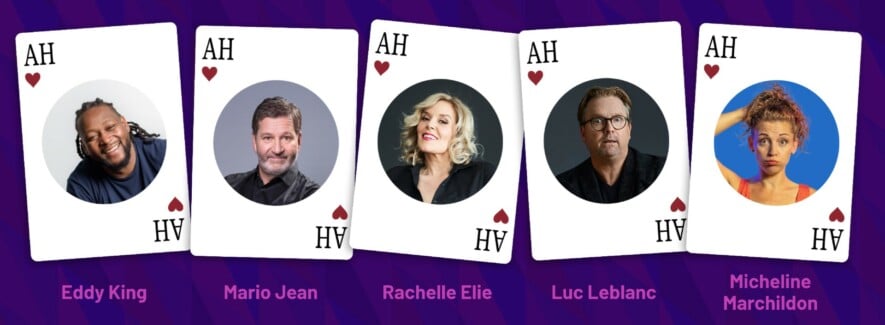Les juges du concours Les As du rire.  