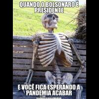 QUANDO O BOLSONARO É PRESIDENTEE VOCÊ FICA ESPERANDO A PANDEMIA ACABAR