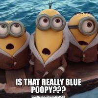 IS THAT REALLY BLUE POOPY???