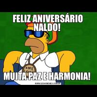 FELIZ ANIVERSÁRIO NALDO! MUITA PAZ E HARMONIA! 