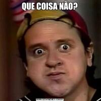 QUE COISA NÃO?