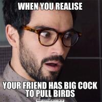 WHEN YOU REALISEYOUR FRIEND HAS BIG COCK TO PULL BIRDS