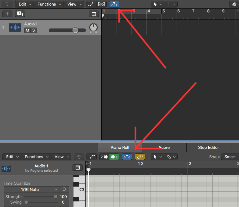 Useing the Catch feature in Logic Pro