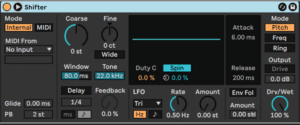 Ableton Advanced course notes - Creative Audio Effects: Shifter