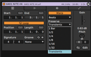 Granular: Beat Mode, Warping Using Quantized