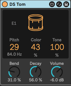 Ableton Advanced course notes - M4L Devices: M4L Drum Synths