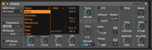 Ableton Advanced course notes - PM: Collision and Corpus: Sound Design