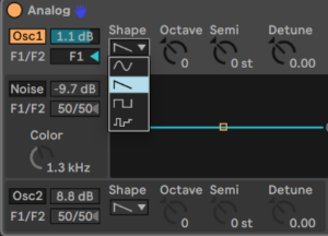 Ableton Advanced course notes - Sub: Ableton’s Analog: Oscillators