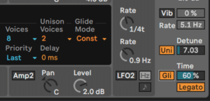 Ableton Advanced course notes - Sub: LFO, Polyphony, Unison and Glide