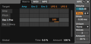 Ableton Advanced course notes - Wave: Auditioning Wavetables Using an Envelope