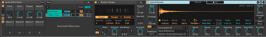 Ableton Live course notes - Audio and MIDI Effects and Racks