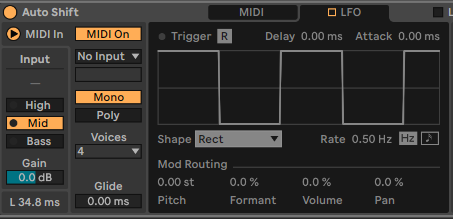 Ableton Live course notes - Auto Shift
