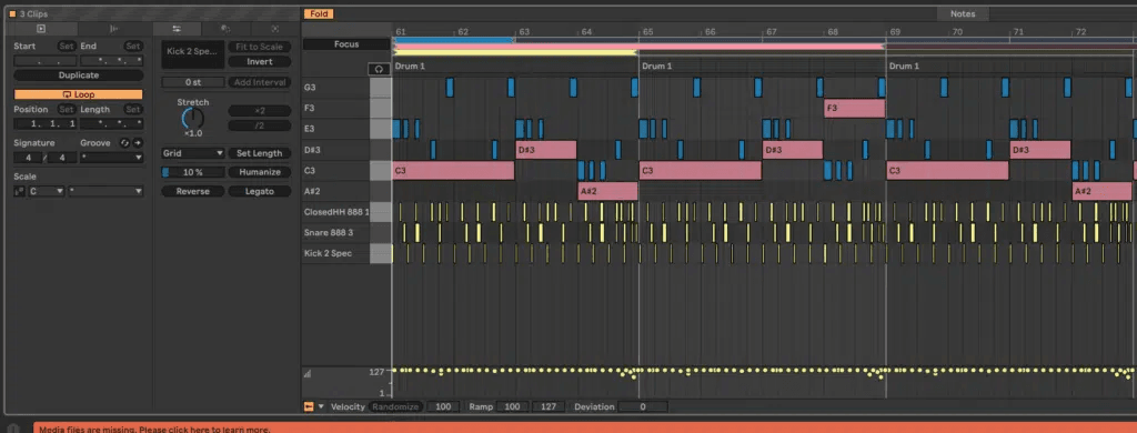 Ableton Live course notes - MIDI Recording of Melodic Instruments