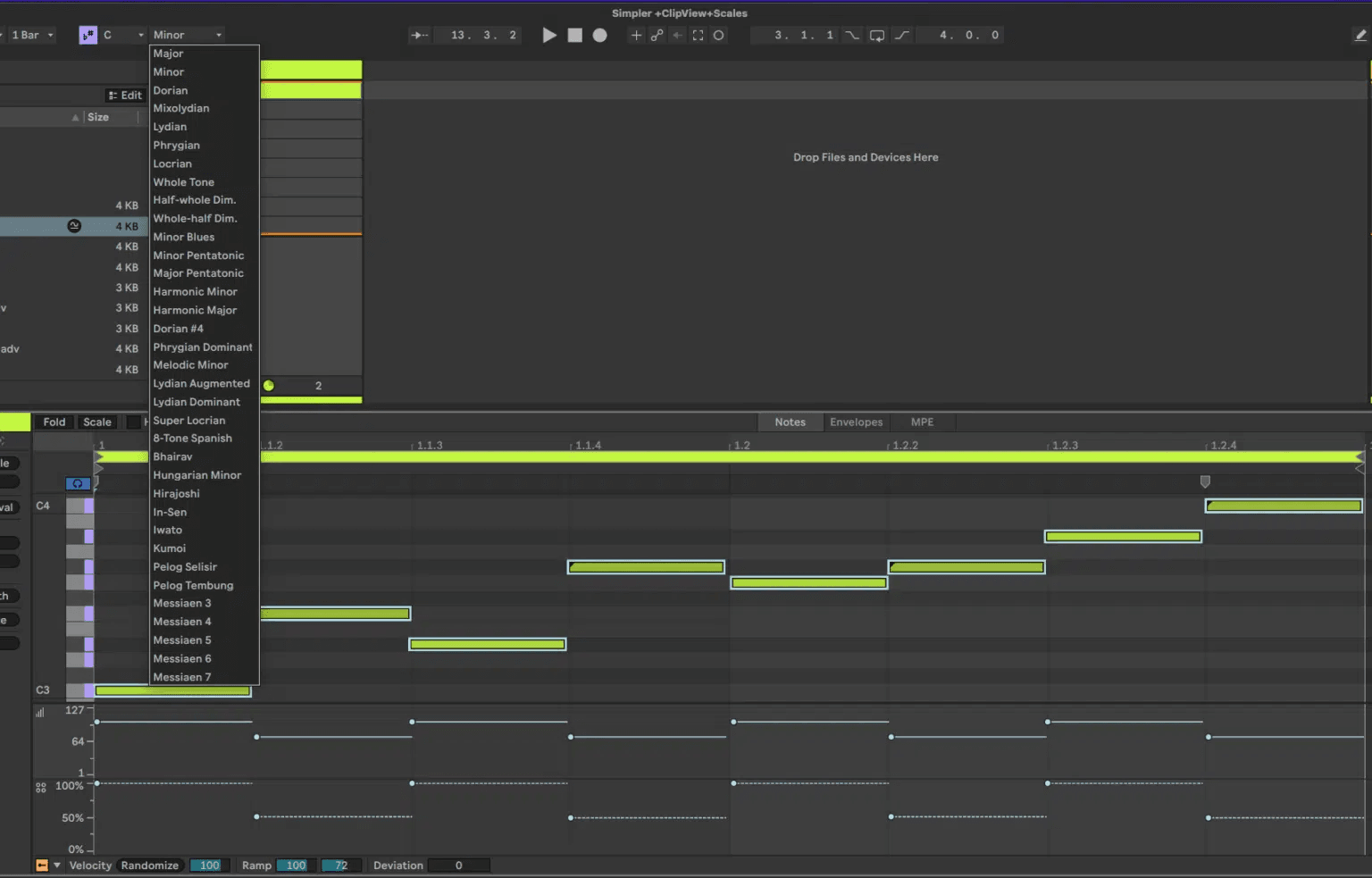 Ableton Live course notes - MIDI Recording of Melodic Instruments