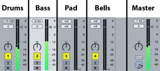 Ableton Live course notes - Mixing Basics, Grouping and Routing