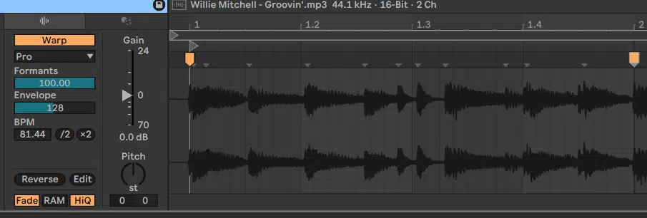 Ableton Live course notes - Recording Audio and Warping Full Tracks