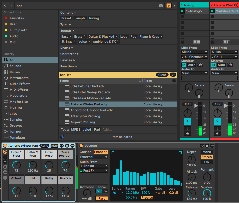 Ableton Live course notes - Recording Audio and Warping Full Tracks