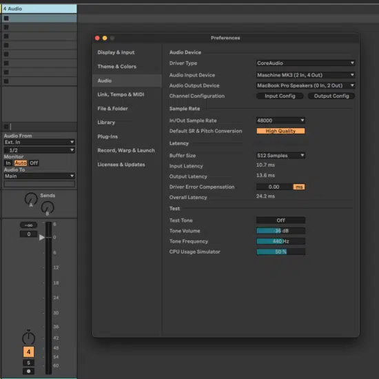 Ableton Live course notes - Recording Audio and Warping Full Tracks
