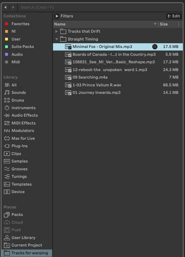 Ableton Live course notes - Recording Audio and Warping Full Tracks