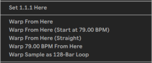 Ableton Live course notes - Recording Audio and Warping Full Tracks