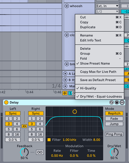 Ableton Live course notes - Session and Arrangement View, Workflow and Warping Basics