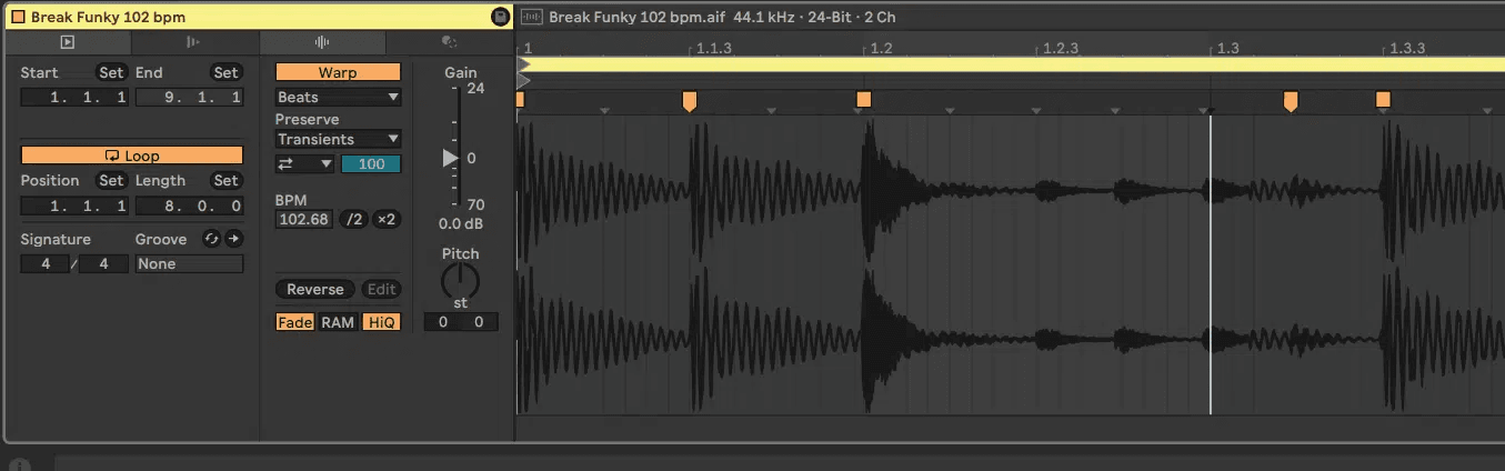 Ableton Live course notes - Session and Arrangement View, Workflow and Warping Basics