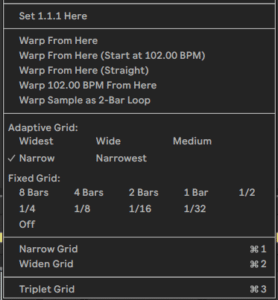 Ableton Live course notes - Session and Arrangement View, Workflow and Warping Basics