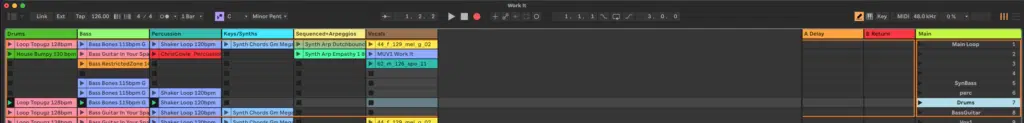 Ableton Live course notes - Session and Arrangement View, Workflow and Warping Basics