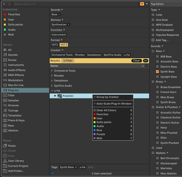 Ableton Live course notes - Using Third Party Plugins