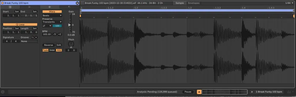 Ableton Live course notes - Warping Loops and Using the Browser