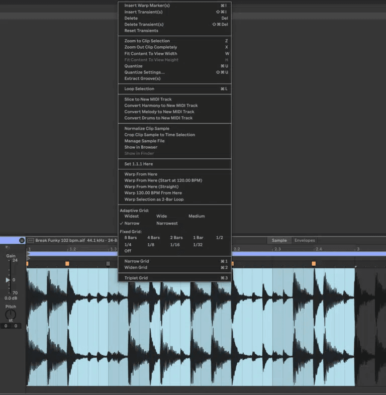 Ableton Live course notes - Warping Loops and Using the Browser
