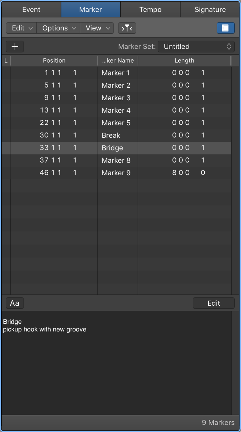 Logic Pro course notes - Arrangement, Global Tracks and Sharing