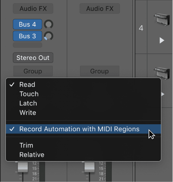 Logic Pro course notes - Automation