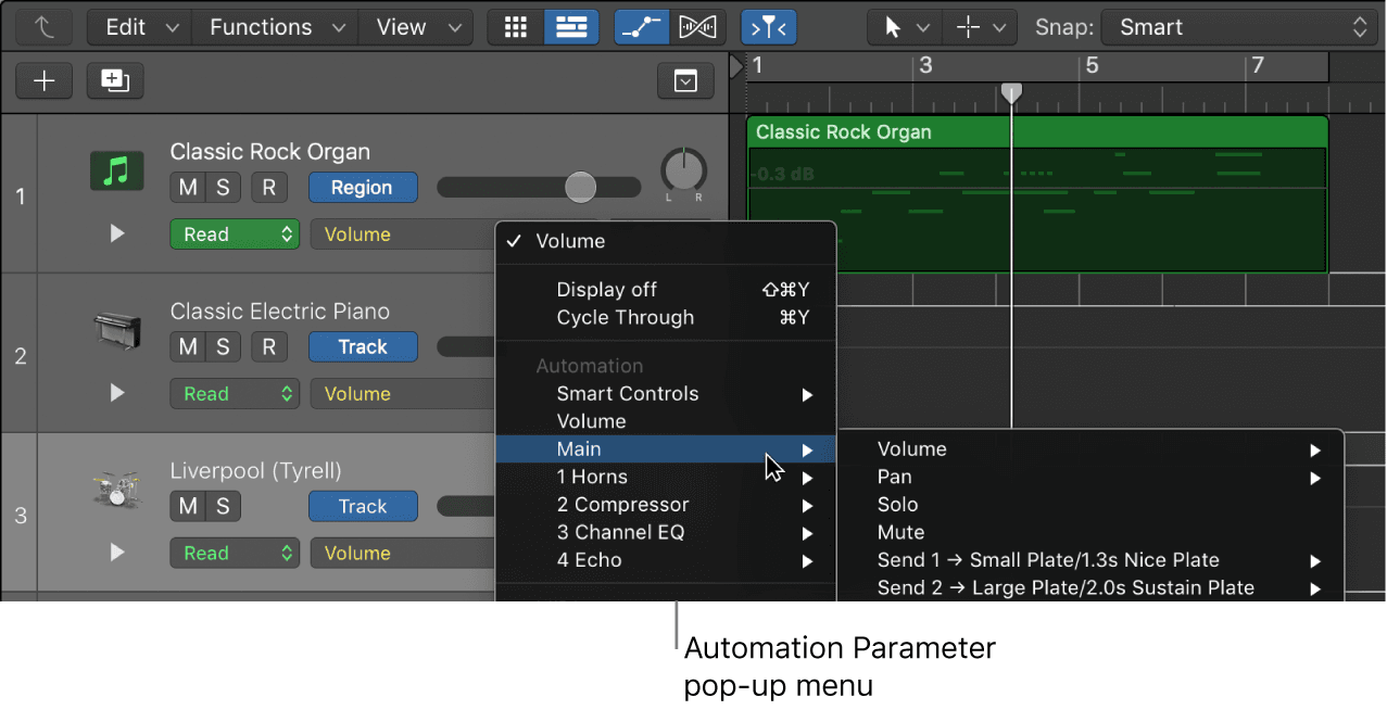 Logic Pro course notes - Automation