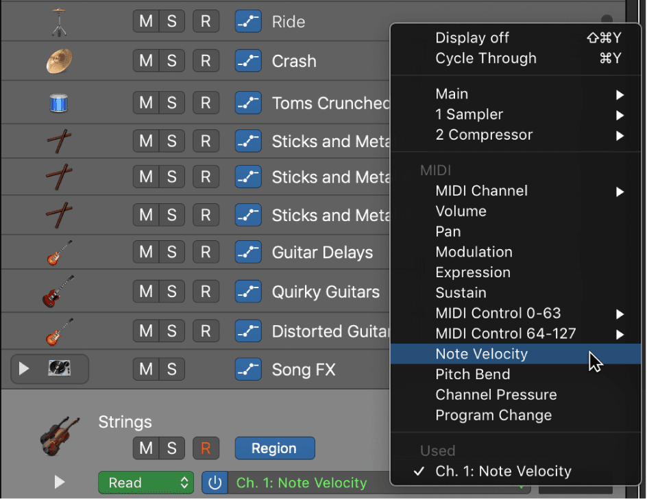 Logic Pro course notes - Automation