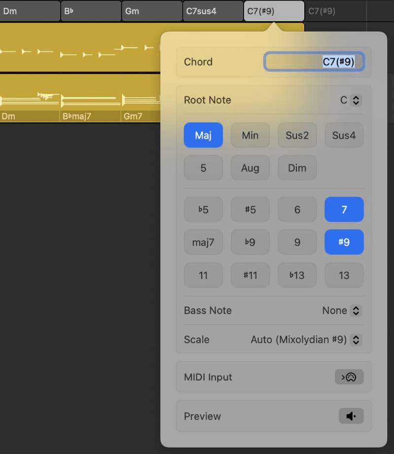 Logic Pro course notes - The Chord Track