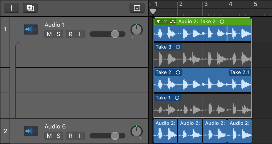 Logic Pro course notes - Comping