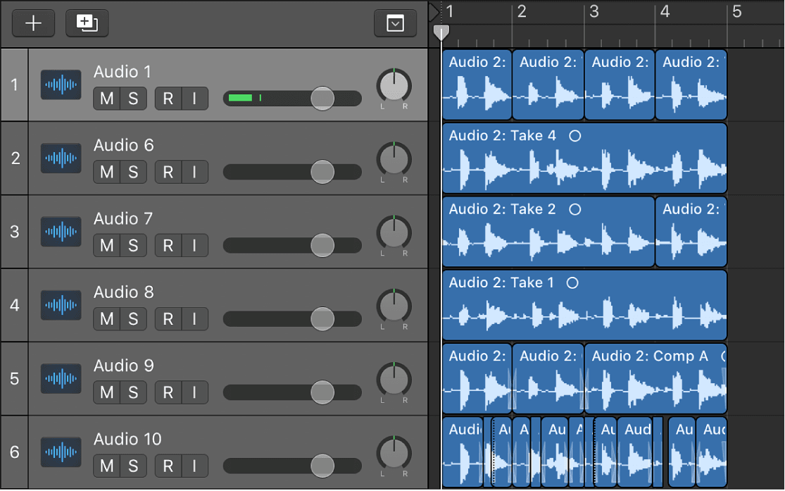 Logic Pro course notes - Comping