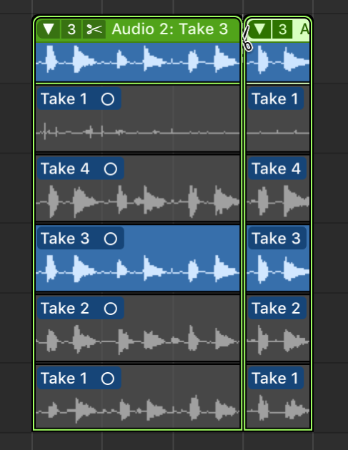 Logic Pro course notes - Comping