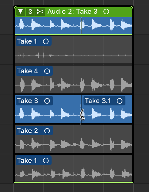 Logic Pro course notes - Comping