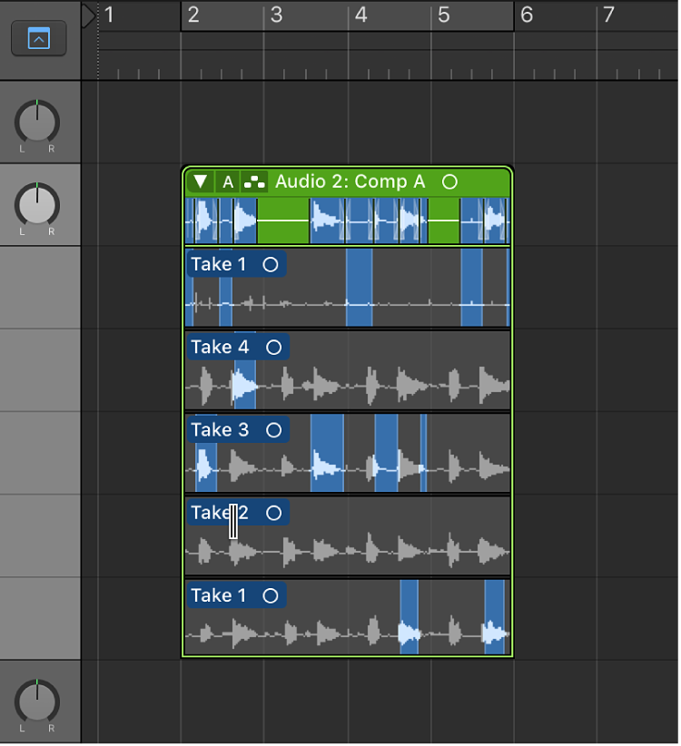 Logic Pro course notes - Comping