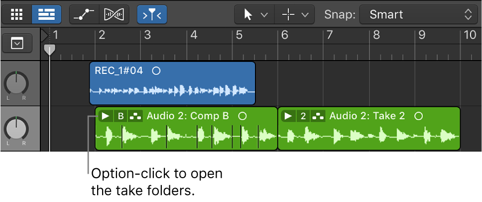 Logic Pro course notes - Comping