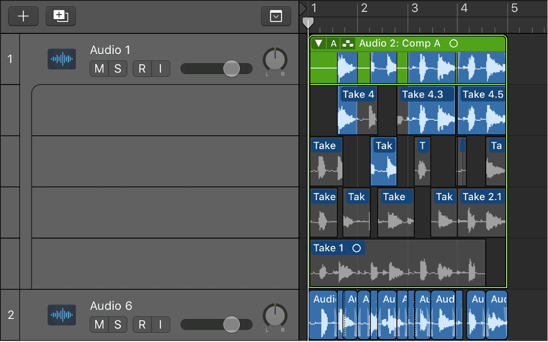 Logic Pro course notes - Comping