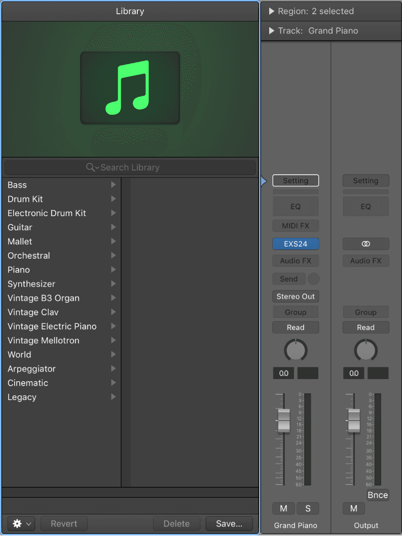 Logic Pro course notes - Create tracks in a project