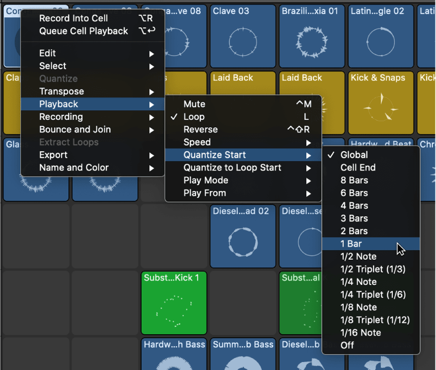 Logic Pro course notes - Live Loops
